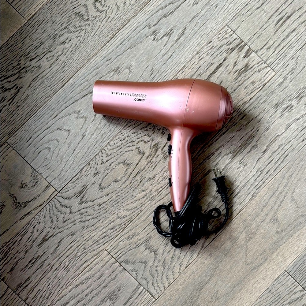 Conair Infiniti premiere Sleek Pink Hair Dryer with Metallic Finish